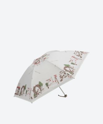 晴雨兼用折りたたみ傘 ミニカラフル街並 2212512568―3