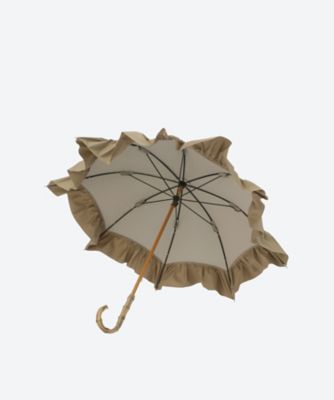 晴雨兼用ショート傘 T／C×ペプラムフリル 2235012585―4