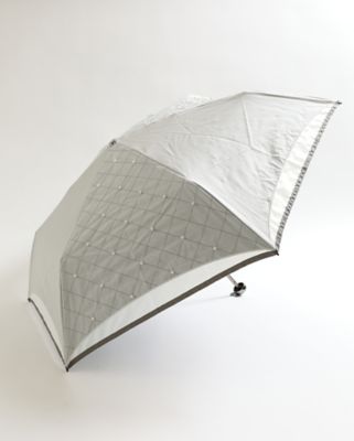 ＜HANWAY＞晴雨兼用楽ミニ傘キルティング刺繍×２コマパール