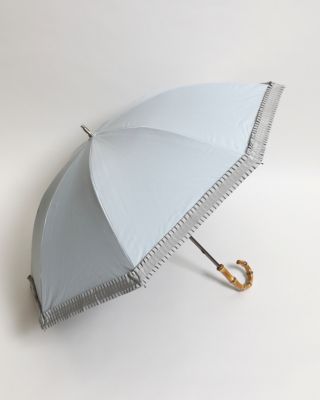 新品　ハンウェイ　グレー　雨傘　ジュネ　フリル 晴雨兼用長傘タックリボンフリル | HANWAY/ハンウェイ | 三越伊勢丹