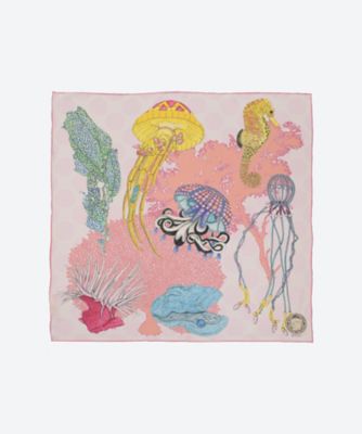 ＜SWASH LONDON＞６８　シルクツイル　インクジェットプリントスカーフ　２４１１６５３０１４