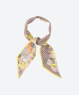 ＜SWASH LONDON＞シルクツイルナロースカーフ　２４１１６５３１４２