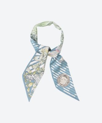 ＜SWASH LONDON＞シルクツイルナロースカーフ　２４１１６５３１４３