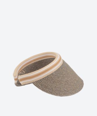 BIANCA 12 Raffia STRIPE Visor