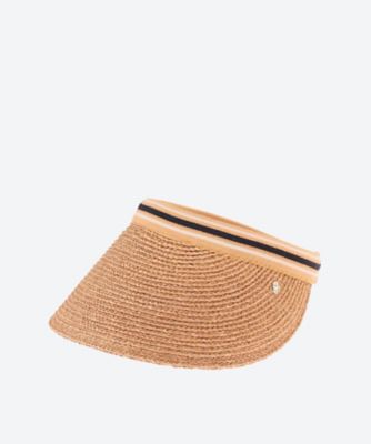BIANCA 12 Raffia STRIPE Visor