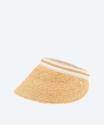 BIANCA 12 Raffia STRIPE Visor
