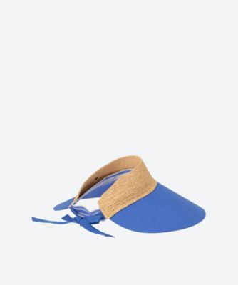 Rosalie Raffia＆Linen Visor