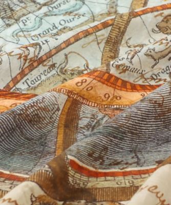 【美品】Faliero Sarti 大判ストール 羅針盤 地図柄 イタリア Little World Map 2408553266―2018