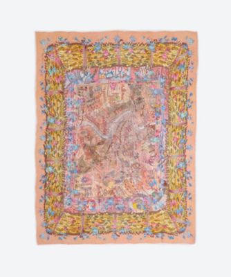 【美品】ファリエロサルティ オリジナルズ 人面柄 幅140cm長さ202cm NewRoma 2408553295―2075 | Faliero Sarti