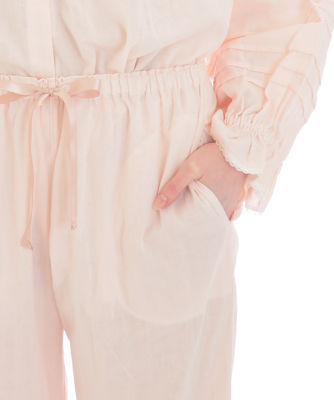 ダブルガーゼフラワーブーケ刺繍フリルパジャマ | ファッション・服 