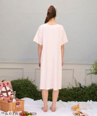 ピーターラビット プリント ロングワンピース ピーターラビット（TM）コットンベア天ワンピース 24－35001