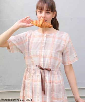 ピーターラビット（ＴＭ）変わり織り先染めチェックワンピース　２４－３５００３