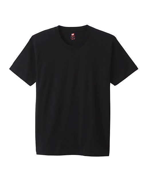 ＜三越伊勢丹/公式＞ Hanes PREMIUM Japan Fit クルーネックTシャツ 090ブラック アンダーシャツ画像