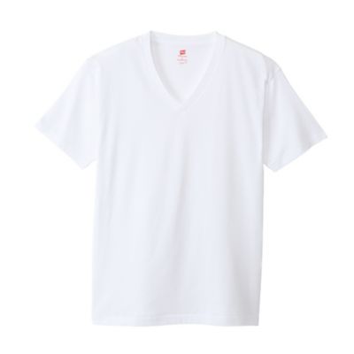 ＜Hanes (Men)＞Ｈａｎｅｓ　ＰＲＥＭＩＵＭ　Ｊａｐａｎ　Ｆｉｔ　ＶネックＴシャツ