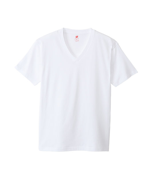 ＜三越伊勢丹/公式＞ Hanes PREMIUM Japan Fit VネックTシャツ 010ホワイト アンダーシャツ