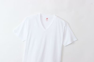 Ｈａｎｅｓ　ＰＲＥＭＩＵＭ　Ｊａｐａｎ　Ｆｉｔ　ＶネックＴシャツ