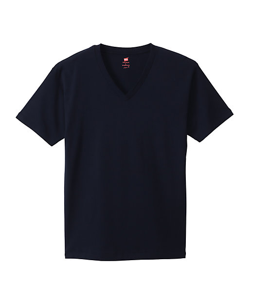 ＜三越伊勢丹/公式＞ Hanes PREMIUM Japan Fit VネックTシャツ 370ネイビー アンダーシャツ
