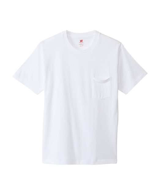 ＜三越伊勢丹/公式＞ Hanes PREMIUM Japan Fit クルーネックポケットTシャツ 010ホワイト アンダーシャツ