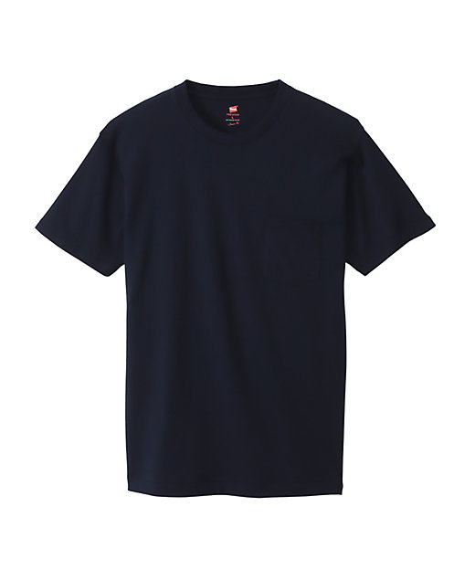 ＜三越伊勢丹/公式＞ Hanes PREMIUM Japan Fit クルーネックポケットTシャツ 370ネイビー アンダーシャツ