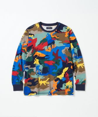 ＜POLO RALPH LAUREN (Men)＞カモプリント　ワッフル　ロングスリーブクルーネックシャツ