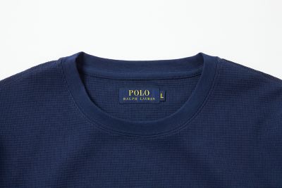 コアデニムベア　ワッフル　ロングスリーブクルーネックシャツ