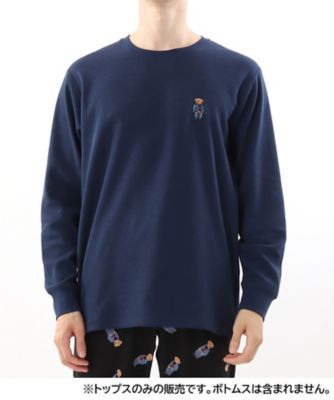 POLO RALPH LAUREN】ワッフル ロングスリーブクルーネックシャツ-