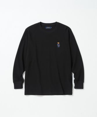 コアデニムベア　ワッフル　ロングスリーブクルーネックシャツ