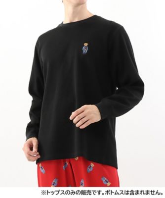コアデニムベア　ワッフル　ロングスリーブクルーネックシャツ