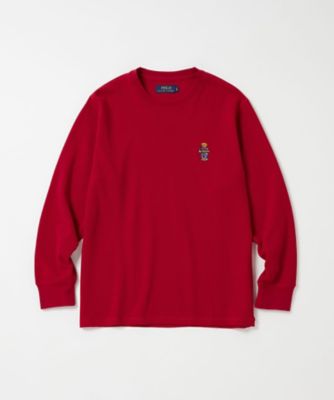 ワッフル　ロングスリーブ　クルーネックシャツ　ホリデーベア