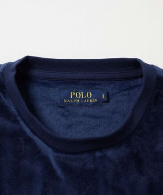 ブラッシュドベロアロングスリーブクルーネックシャツ