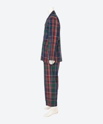 長袖テーラードパジャマ BALI PLAID PAJAMA