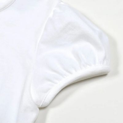 ラインストーンリボン付きベア天竺半袖Ｔシャツ