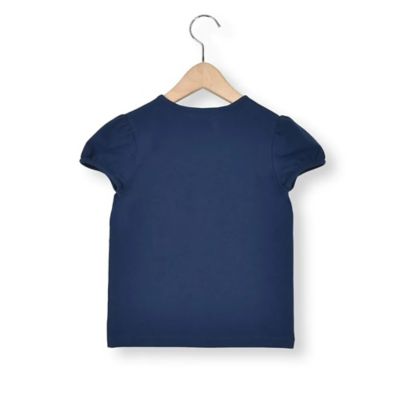 ラインストーンリボン付きベア天竺半袖Ｔシャツ