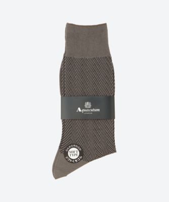 Aquascutum (Men雑貨etc)/アクアスキュータム 【靴下おまとめ】ソフト口ゴムヘリンボーンソックス