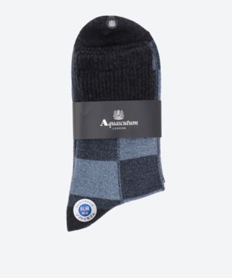 ＜Aquascutum (Men雑貨etc)＞【靴下おまとめ】リッチェルブロックソックス
