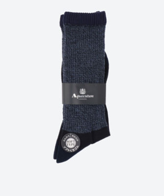 ＜Aquascutum (Men雑貨etc)＞【靴下おまとめ】リッチェルメランジソックス