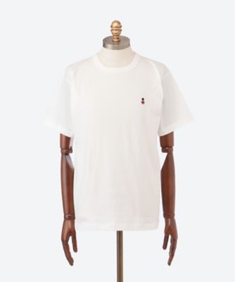 半袖丸首Ｔシャツ　甘撚天竺　バッキンガムベアワッペン　０１１３８２４１２０