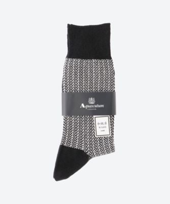 ＜Aquascutum (Men雑貨etc)＞【紳士靴下おまとめ】ソックス　和紙ヘリンボーン　０１６３８６４２９１