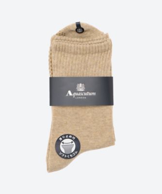 Aquascutum (Men雑貨etc)/アクアスキュータム リッチェル無地滑り止め付き カジュアルソックス 0163865250 ベージュ 靴下【三越伊勢丹/公式】