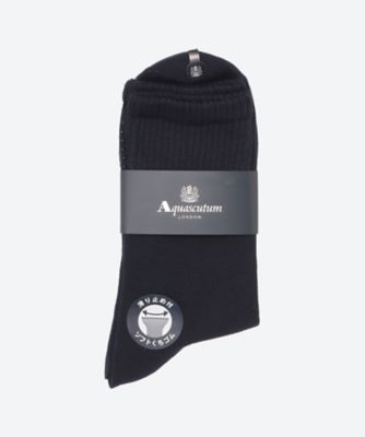Aquascutum (Men雑貨etc)/アクアスキュータム リッチェル無地滑り止め付き カジュアルソックス 0163865250 ネイビー 靴下【三越伊勢丹/公式】