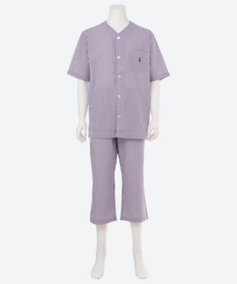 MACKINTOSH PHILOSOPHY (Men雑貨etc)/マッキントッシュ フィロソフィー パジャマ　サッカーチェック半袖７分パンツ襟なし　０１２６６２５４３１