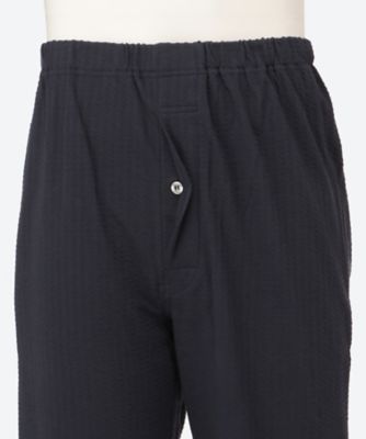パジャマ パジャマ ニットサッカーメッシュ6分袖7分パンツ