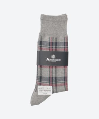 ＜Aquascutum (Men雑貨etc)＞【靴下おまとめ】カジュアルソックス　ソフトテンションチェック　０１６３２４５１５１