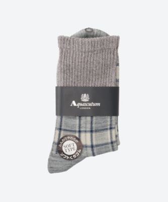 ＜Aquascutum (Men雑貨etc)＞【靴下おまとめ】カジュアルソックス　リッチェルチェック　０１６３２４５２５５
