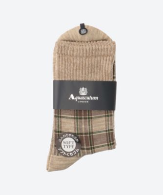 【靴下おまとめ】カジュアルソックス　リッチェルチェック　０１６３２４５２５５