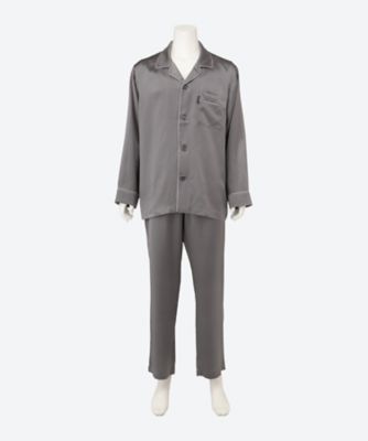 ＜Aquascutum (Men雑貨etc)＞パジャマ　シルクサテン無地　０１２６０１５３６０