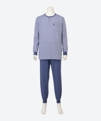 Aquascutum (Men雑貨etc)/アクアスキュータム パジャマ　シングルジャカード小紋　天竺無地ヘンリー　１２２６４１６１５０