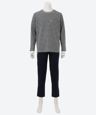 ＜MACKINTOSH PHILOSOPHY (Men雑貨etc)＞パジャマ　４０／２天竺ボーダー（ポケット付）　１２２６４２６４５１