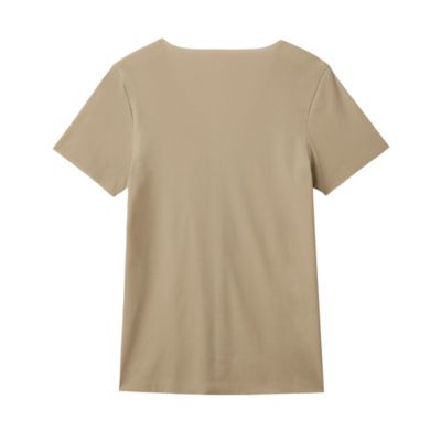 半袖ＵネックＴシャツ　強撚糸