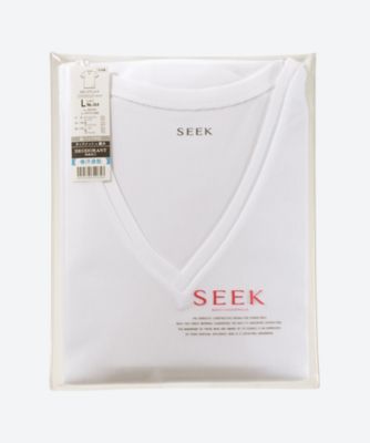 SEEK メッシュ 汗取りパッド付きVネックTシャツ